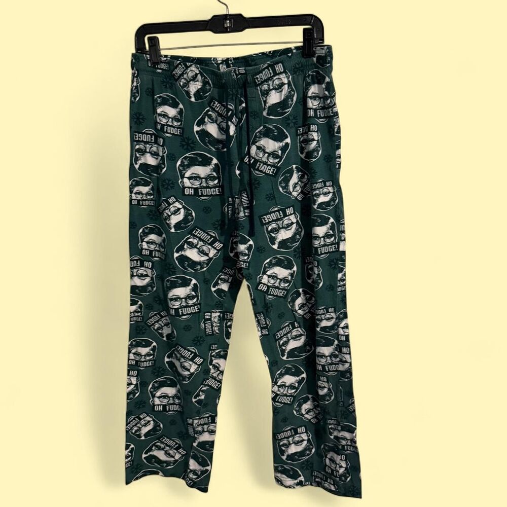 Cali Gear Pajama Pants Unisex M Green A Christmas Story Ralphie Lounge Sleepwear